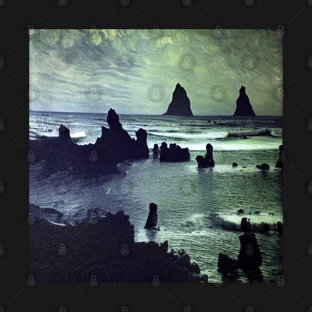 Reynisfjara Beach in Van Gogh's style by Classical