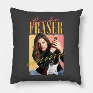 Brendan Fraser - - - 90s Aesthetic Fan Design Pillow