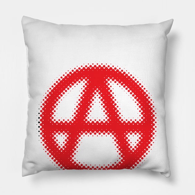 Raster Anarchy Sign Pillow by lkn