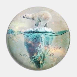 Polar Bear on an Iceberg - Climate Change Pin