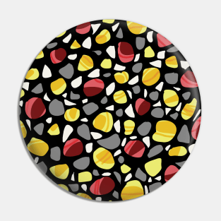 Abstract Graphic Bright Yellow Stones Art image GC-119-4 Pin