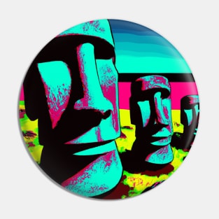 Pop Art Easter Island Pin