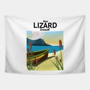 Lizard Cornwall seaside travel poster Tapestry