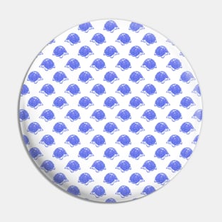 Blue and White Turtle Pattern Pin