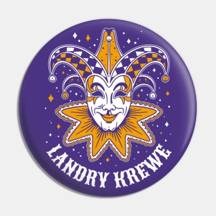 Landry Krewe Colorful Mardi Gras Pin