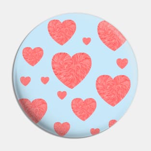 Christmas Peppermint Hearts Pattern Pin