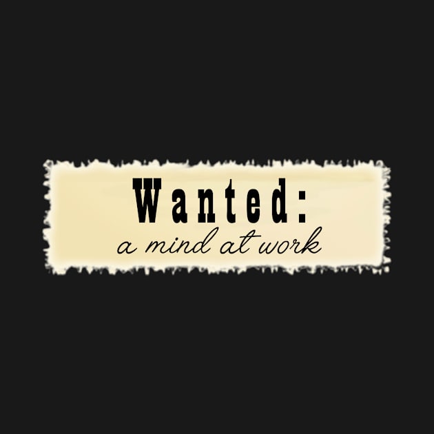 Wanted: a mind at work - inspired by Angelica Schuyler in Hamilton by tziggles