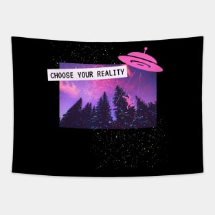 Vaporwave Alien Ufo Trip Party Techno Club Glitch Tapestry