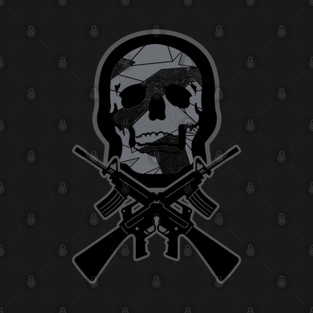 Tactical - Skull and Cross Guns by  The best hard hat stickers 