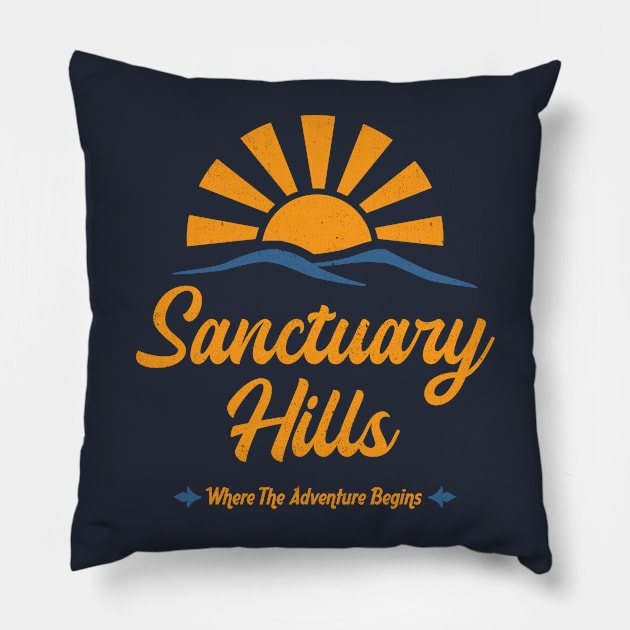 Sanctuary Hills Pillow by SunsetSurf