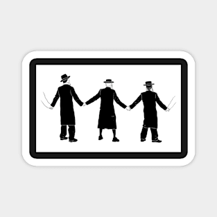 Orthodox jews holding hands Magnet