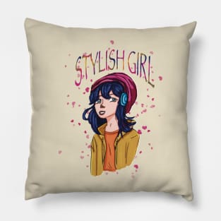 Stylish girl Pillow