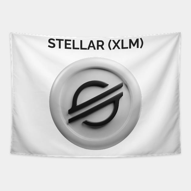 STELLER XLM 3d front view rendering cryptocurrency Tapestry by YousifAzeez