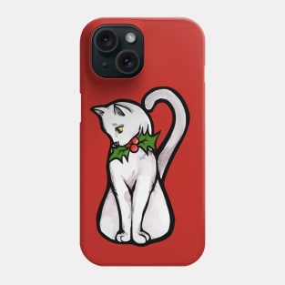 Christmas White Cat Phone Case