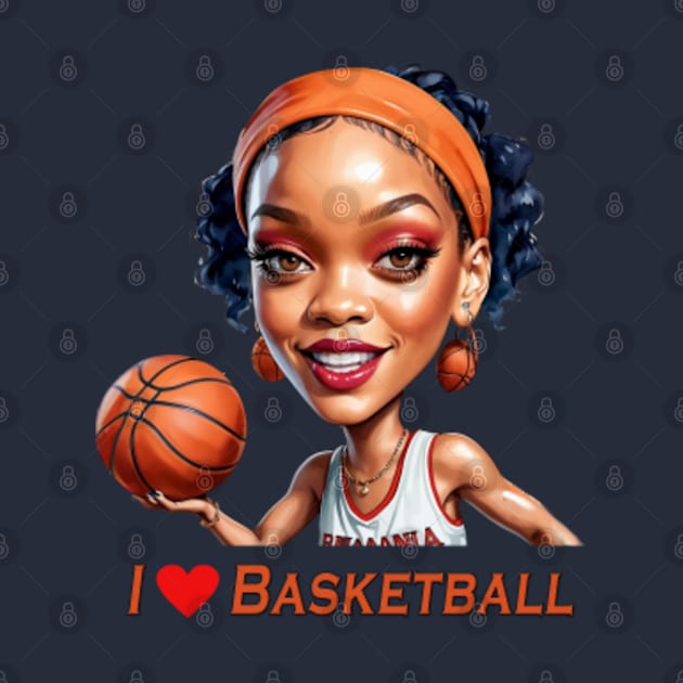 I Love Basketball by Sweet Tea Novelty