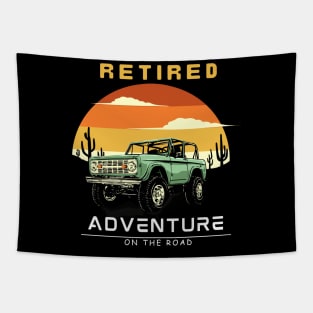 Retired Adventure on the Road Tapestry