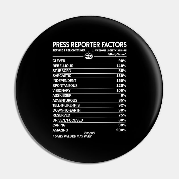 Press Reporter T Shirt - Press Reporter Factors Daily Gift Item Tee Pin by Jolly358