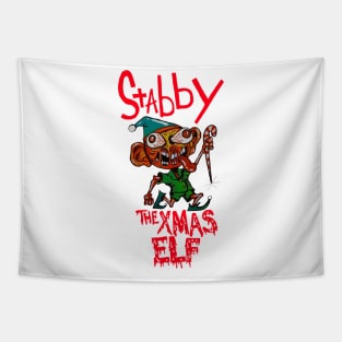 Stabby the Xmas Elf Tapestry