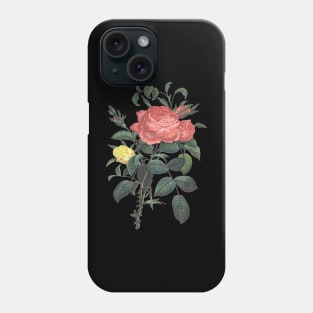 Rose Flowers Vintage Botanical Illustration Phone Case