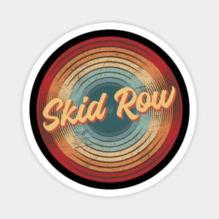 skid row vintage circle Magnet