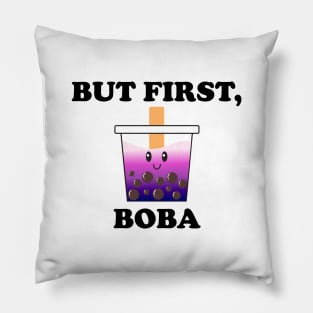 But First, Boba - Cute Galaxy Boba Bubble Tea Pillow