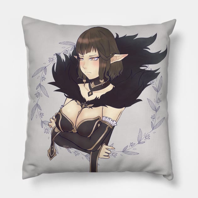 Short hair Semiramis (Fate Apocrypha) Pillow by Lilynee-