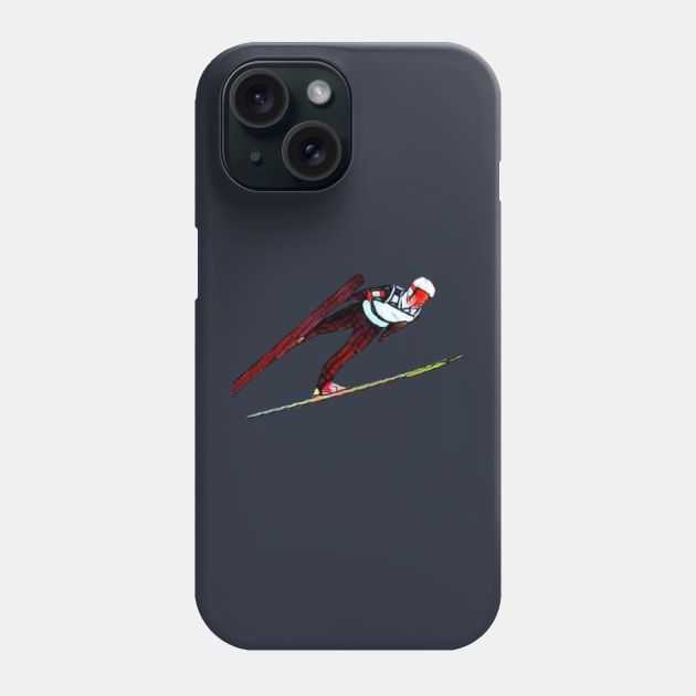 ski jumping Phone Case by jazzyfunky