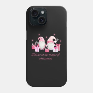 retro vintage pink santa claus Phone Case