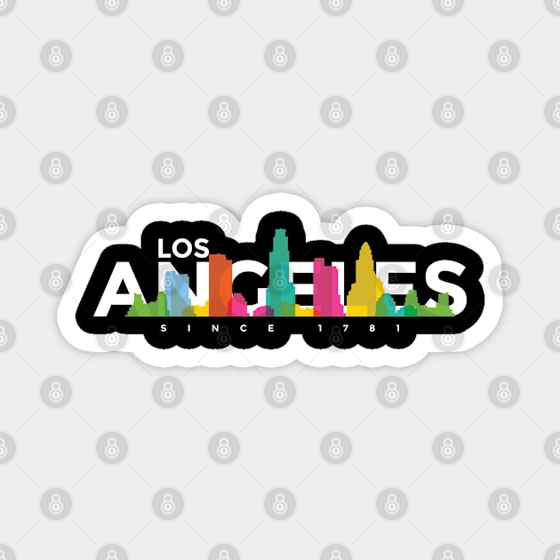 Los Angeles Skyline Magnet by madeinchorley