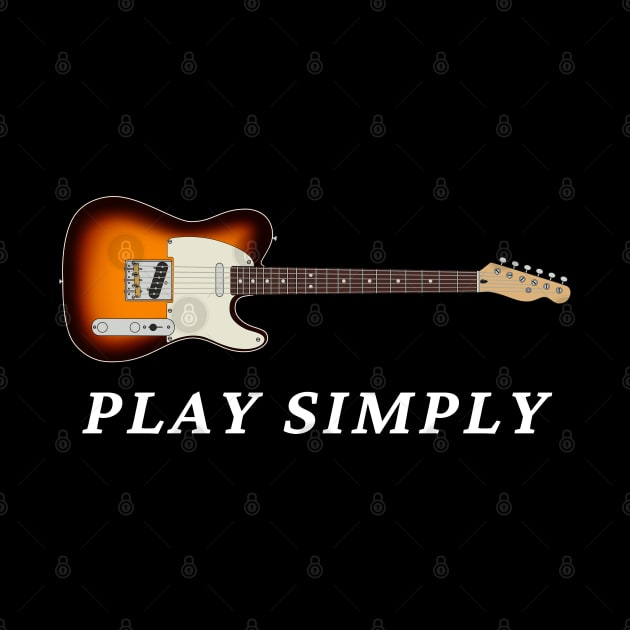 Play Simply T-Style Electric Guitar Sunburst Color by nightsworthy