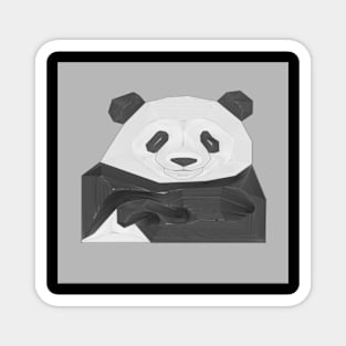 Panda Made By Lines Magnet