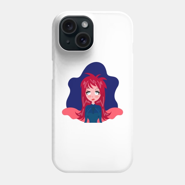 Frustrated red-hair girl Phone Case by Iba_Graphics