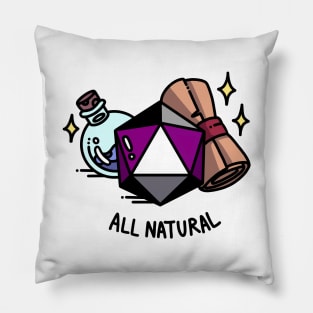 All Natural Asexual DnD D20 Pillow