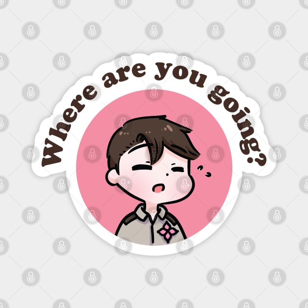 Hetalia Indonesia chibi where are you going Magnet by Oricca