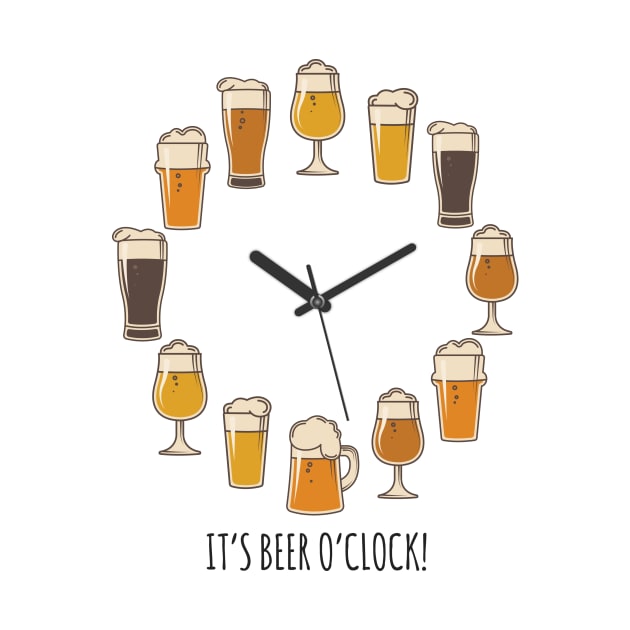 It's Beer O'clock! by Printadorable