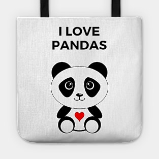 I Love Pandas Tote