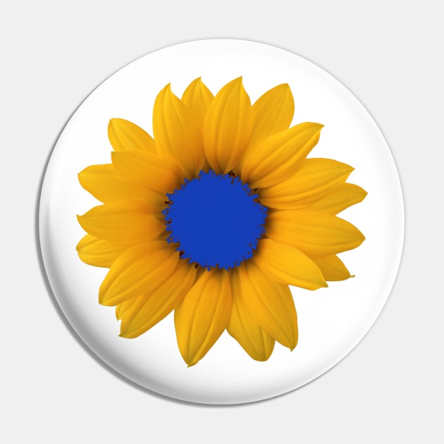 Sunflower for Ukraine Pin by bywhacky