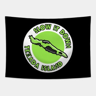 Texada Island, BC - Slow It Down Sluggo - Round Slug Life - Texada Island Tapestry