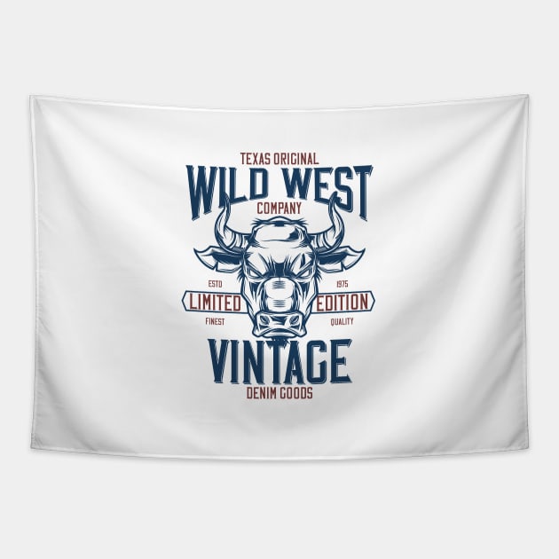 Wild West Vintage Tapestry by JabsCreative