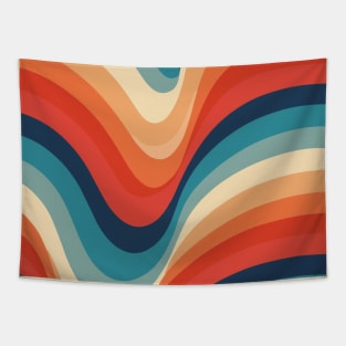 Rainbow Retro Wave Tapestry