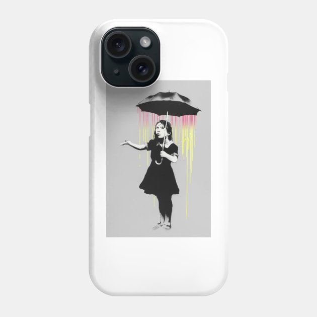 Banksy Nola Umbrella Girl Art Phone Case by SharpWallArts