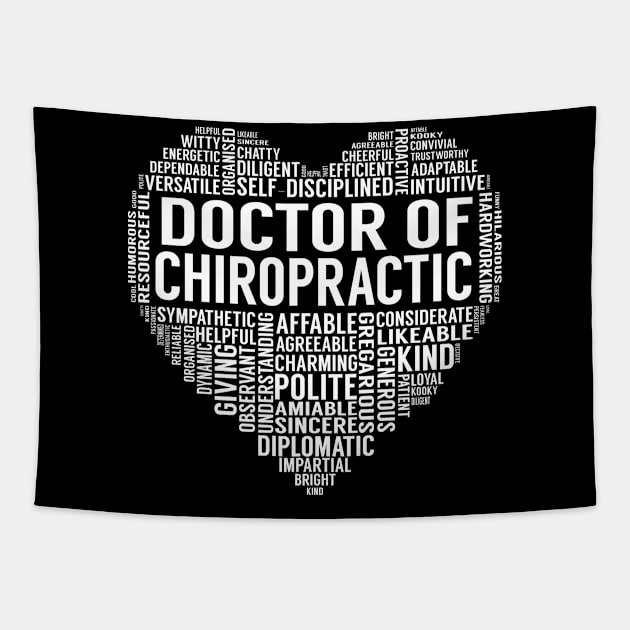 Doctor Of Chiropractic Heart Tapestry by LotusTee