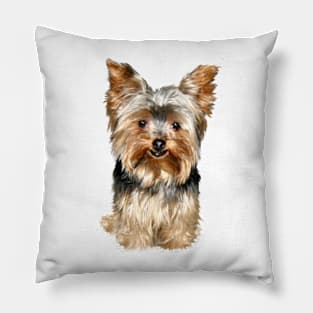 Happy Yorkshire Terrier Pillow