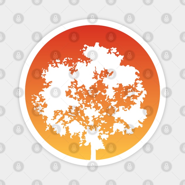 Elegant Tree Silhouette and The Sun II Magnet by Insightly Designs