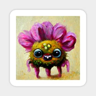 Cute flower monster Magnet