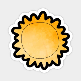 A Playful Bright Yellow Sunshine Pattern Of Positive Energy Magnet