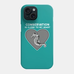 Seahorse Conservation Heart Phone Case