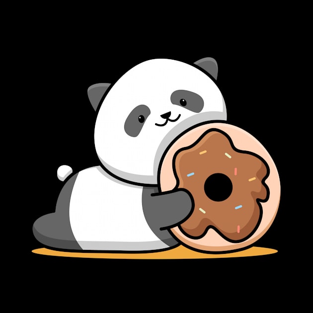 panda with doughnut by BarnawiMT