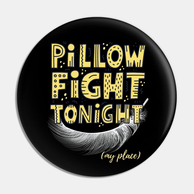 Pillow Fight Pin by KreativPix