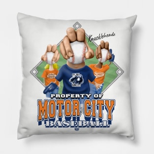 Knucklehead for Motor City Baseball Pillow